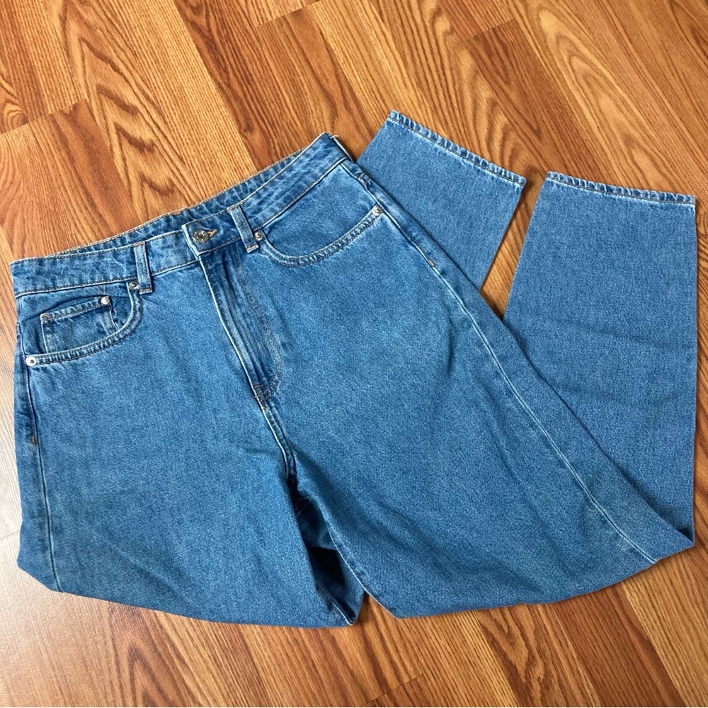 H&M Blue Denim Mom Jeans